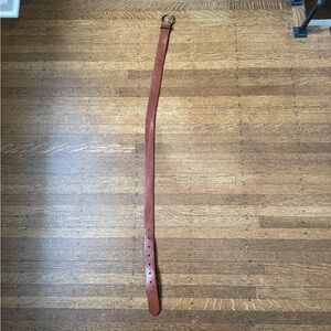 Women’s Madewell Brown Leather Belt with Gold Buckle S